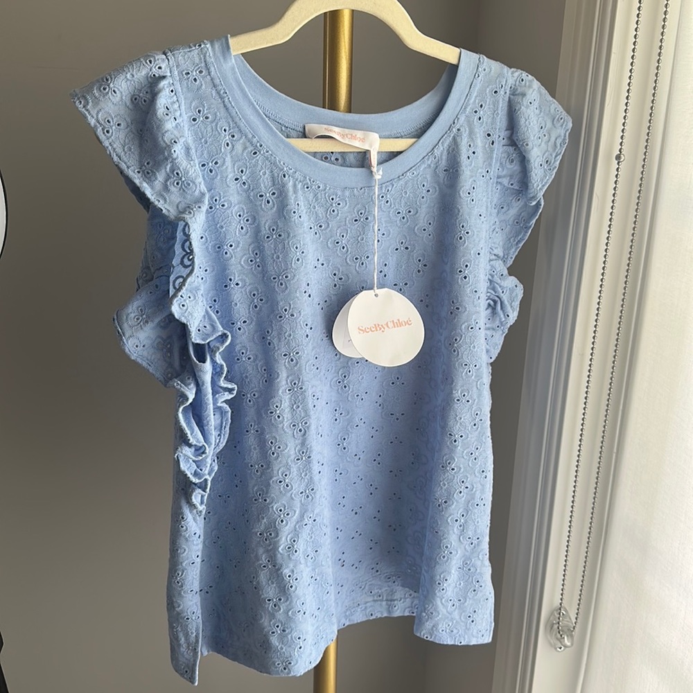 See by Chloe eyelet top